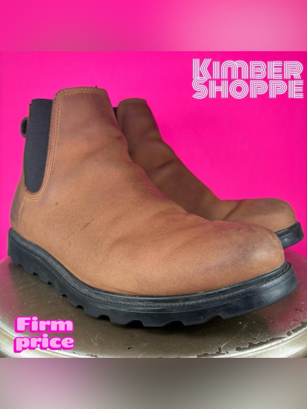 Sorel Ainsley Brown Leather Lug Sole Chelsea Boot US 8.5 EU 39.5 UK 6.5